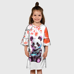 Платье клеш для девочки Funny panda - China, цвет: 3D-принт — фото 2