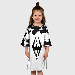 Платье клеш для девочки The Elder Scrolls Online black, цвет: 3D-принт — фото 2