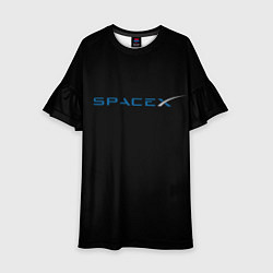 Платье клеш для девочки NASA space usa, цвет: 3D-принт