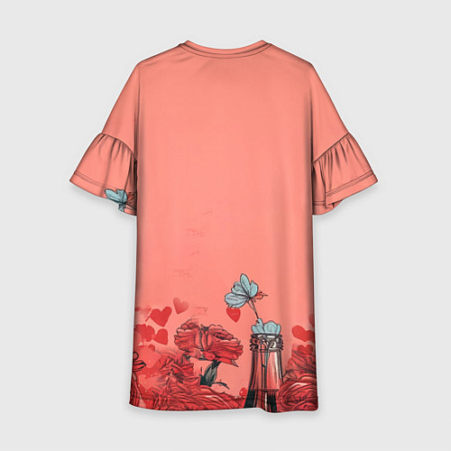 Детское платье Недовольный кот в день Святого Валентина / 3D-принт – фото 2