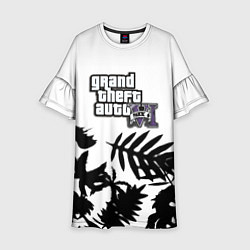 Платье клеш для девочки GTA6 tropic game, цвет: 3D-принт