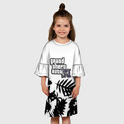 Платье клеш для девочки GTA6 tropic game, цвет: 3D-принт — фото 2