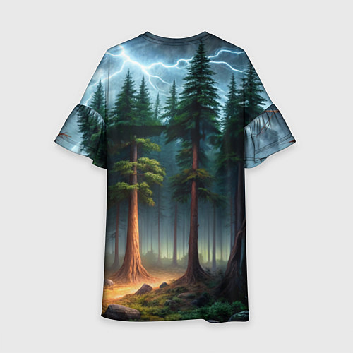 Детское платье Медведь хозяин тайги - моя земля мои правила / 3D-принт – фото 2