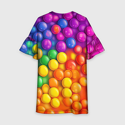 Детское платье Разноцветные шарики / 3D-принт – фото 2