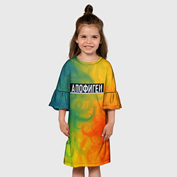 Платье клеш для девочки Апофегей с ошибкой, цвет: 3D-принт — фото 2