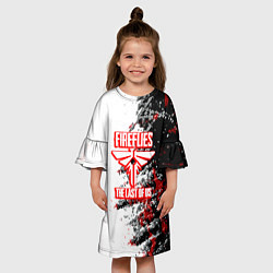 Платье клеш для девочки Одни из нас цикады огненное лого, цвет: 3D-принт — фото 2