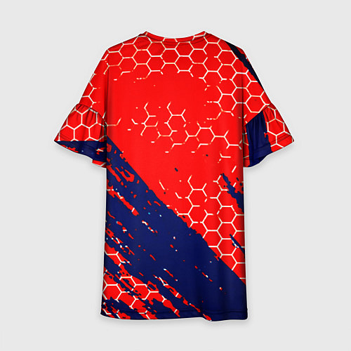 Детское платье Барселона спорт краски текстура / 3D-принт – фото 2