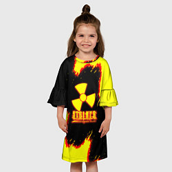 Платье клеш для девочки Stalker огненные краски, цвет: 3D-принт — фото 2