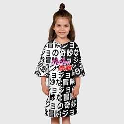 Платье клеш для девочки Jojo anime pattern, цвет: 3D-принт — фото 2