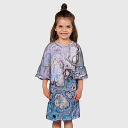 Платье клеш для девочки Абстрактный узор, цвет: 3D-принт — фото 2
