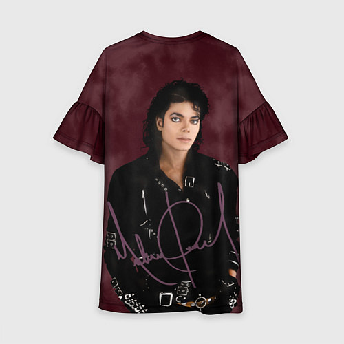 Детское платье Michael Jackson на бордовом фоне / 3D-принт – фото 2