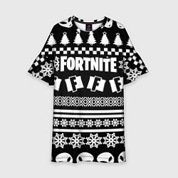 Платье клеш для девочки Fortnite epic games pattern, цвет: 3D-принт