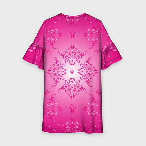 Детское платье Узоры на розовом фоне / 3D-принт – фото 2