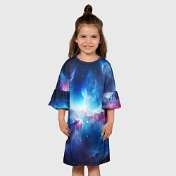 Платье клеш для девочки Fascinating cosmic expanses, цвет: 3D-принт — фото 2