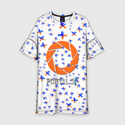 Детское платье Portal logo pattern steel