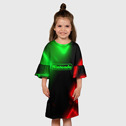 Платье клеш для девочки Nintendo игровой мир, цвет: 3D-принт — фото 2