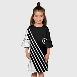 Платье клеш для девочки Chelsea football club sport, цвет: 3D-принт — фото 2