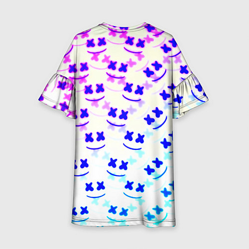 Детское платье Marshmello pattern neon / 3D-принт – фото 2
