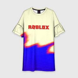 Платье клеш для девочки Roblox краски текстура game, цвет: 3D-принт
