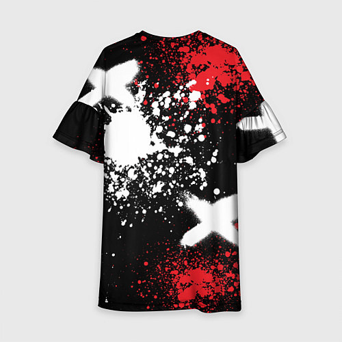 Детское платье Форд на фоне граффити и брызг красок / 3D-принт – фото 2