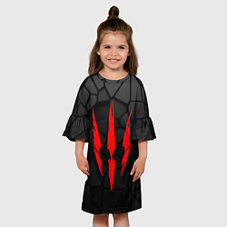Платье клеш для девочки Символ дикой охоты, цвет: 3D-принт — фото 2