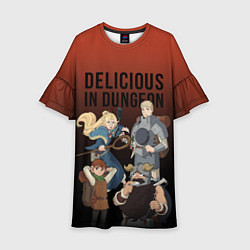 Платье клеш для девочки Delicious in Dungeon, цвет: 3D-принт