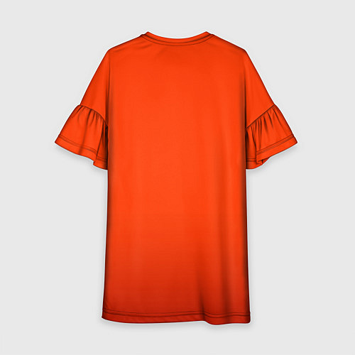 Детское платье Пылкий красно-оранжевый градиент / 3D-принт – фото 2