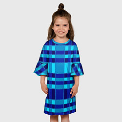 Платье клеш для девочки Полосный паттерн, цвет: 3D-принт — фото 2