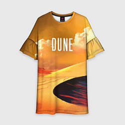 Платье клеш для девочки Dune - sands, цвет: 3D-принт