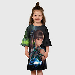 Платье клеш для девочки Ева Stellar Blade, цвет: 3D-принт — фото 2