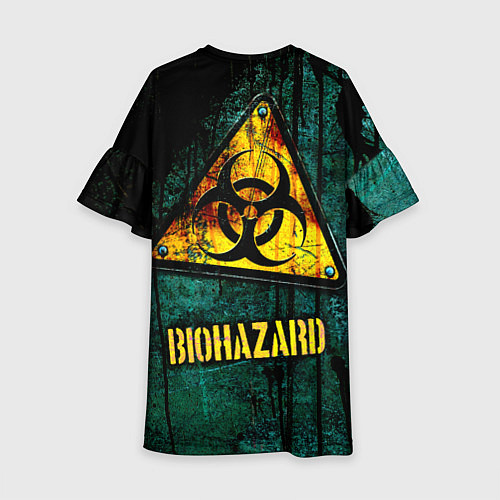 Детское платье Biohazard yellow sign / 3D-принт – фото 2