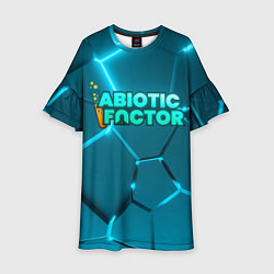 Платье клеш для девочки Abiotic Factor logo neon, цвет: 3D-принт