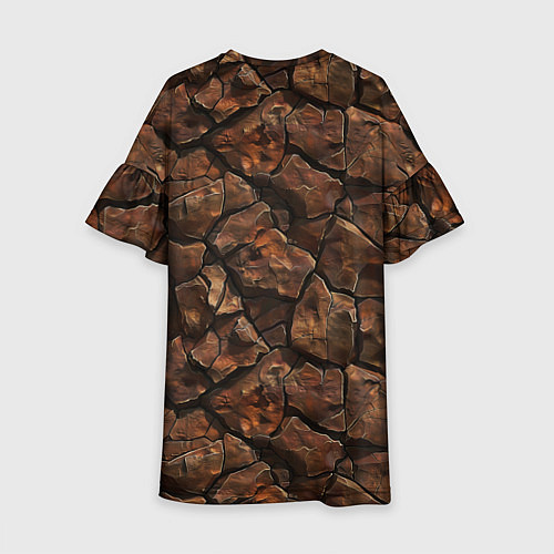 Детское платье Элементаль земли текстура / 3D-принт – фото 2