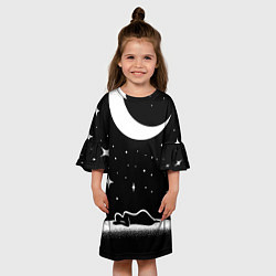 Платье клеш для девочки Космический сон - нейросеть, цвет: 3D-принт — фото 2