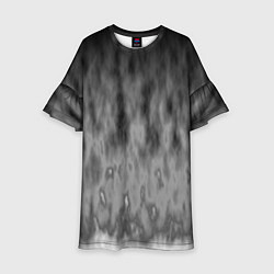 Платье клеш для девочки Серое пламя, цвет: 3D-принт