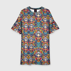 Платье клеш для девочки Аниме персонаж паттерн, цвет: 3D-принт