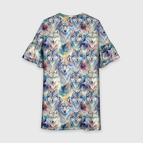 Детское платье Волки паттерн / 3D-принт – фото 2