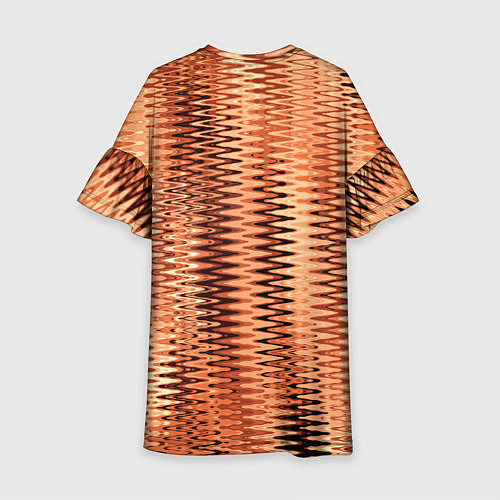 Детское платье Коричневый абстрактные полосы / 3D-принт – фото 2