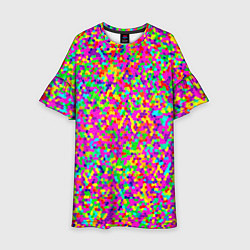 Платье клеш для девочки Паттерн разноцветная мелкая мозаика, цвет: 3D-принт