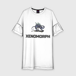 Платье клеш для девочки Чужой xenomorph, цвет: 3D-принт