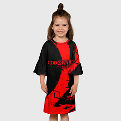 Платье клеш для девочки God of War текстура, цвет: 3D-принт — фото 2