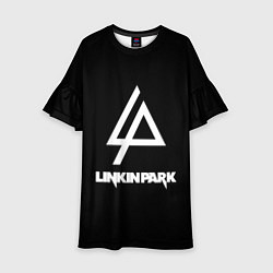 Платье клеш для девочки Linkin park logo brend music, цвет: 3D-принт