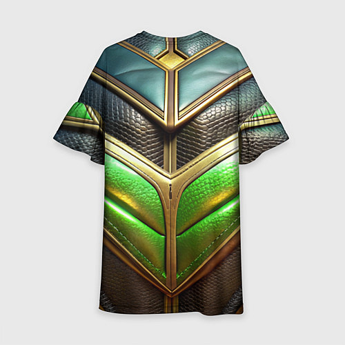 Детское платье Футуристичная объемная текстура из кожи / 3D-принт – фото 2