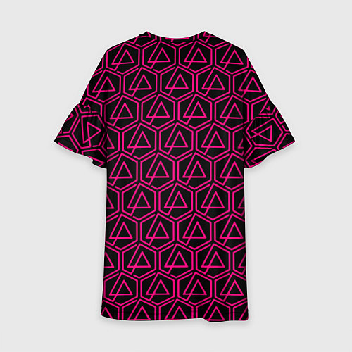 Детское платье Linkin park pink logo / 3D-принт – фото 2