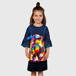 Платье клеш для девочки Roblox скейтер, цвет: 3D-принт — фото 2