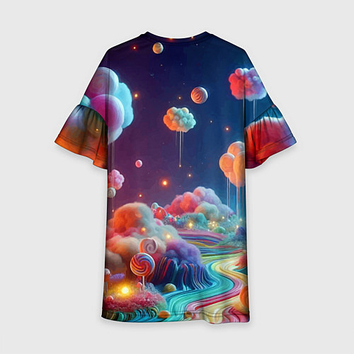 Детское платье Planet chupa chups - neon glow / 3D-принт – фото 2