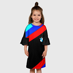 Платье клеш для девочки BMW line sport, цвет: 3D-принт — фото 2