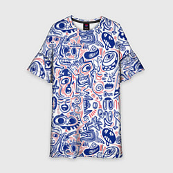 Детское платье Рожицы с узорами