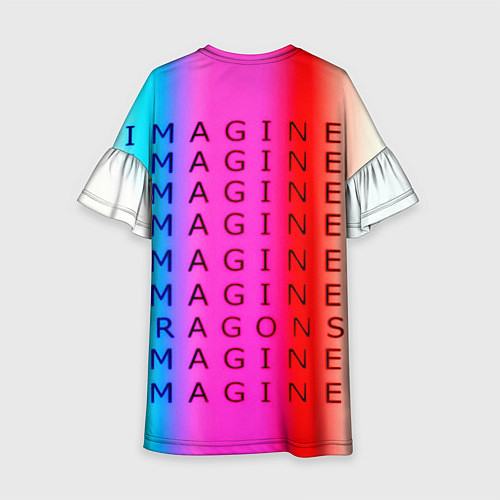 Детское платье Imagine Dragons neon rock / 3D-принт – фото 2