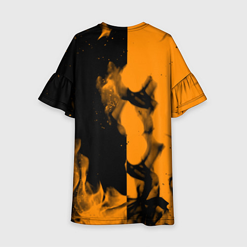 Детское платье Half life fire orange / 3D-принт – фото 2